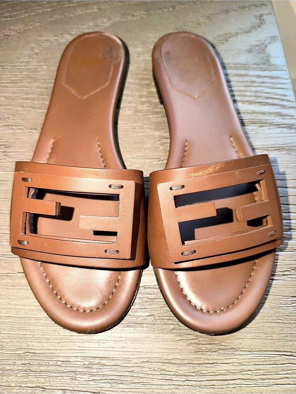 Fendi First Sandals in Brown EU 37